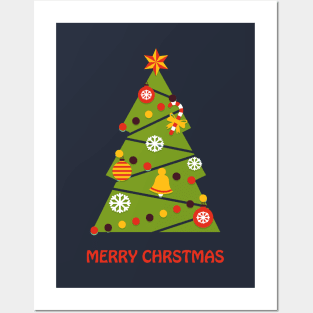 Christmas tree ornaments - Happy Christmas and a happy new year! - Available in stickers, clothing, etc Posters and Art